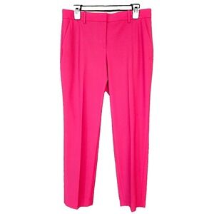 Theory Treeca 2 Crop Suit Pants Womens 6 Traceable Wool Stretch Watermelon